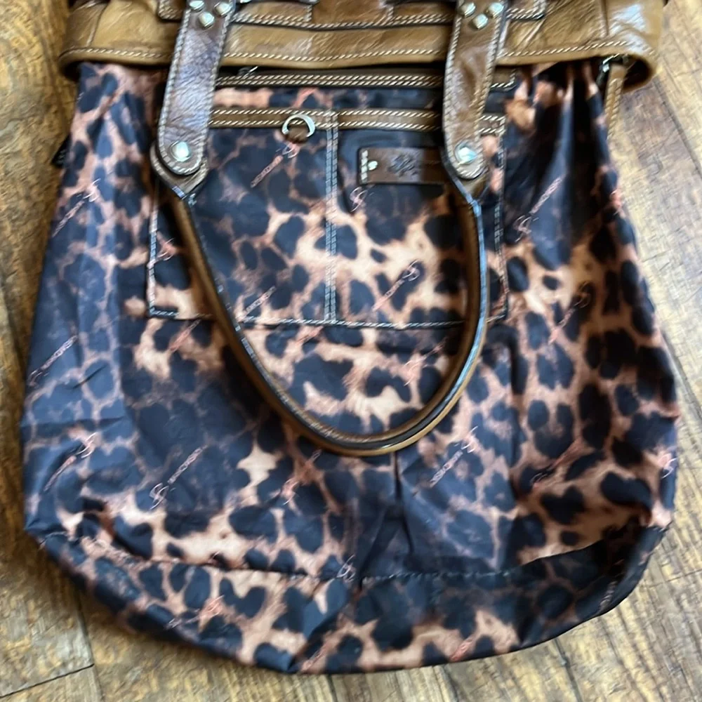 B. MAKOWSY satchel bag studded brown leather - Picture 13 of 16